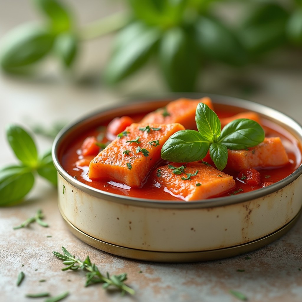Canned tuna in tomato sauce